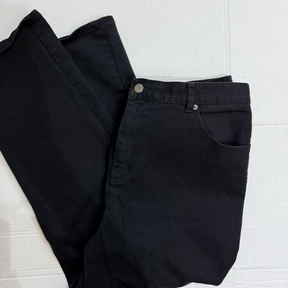 LAUREN Ralph Lauren Women's Mid Rise Straight Jeans Black Size 16W - Picture 5 of 7